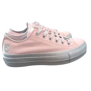 Miley Cyrus Converse Chuck Taylor All Star Lift Ox Pink Silver Glitter 562237C 9